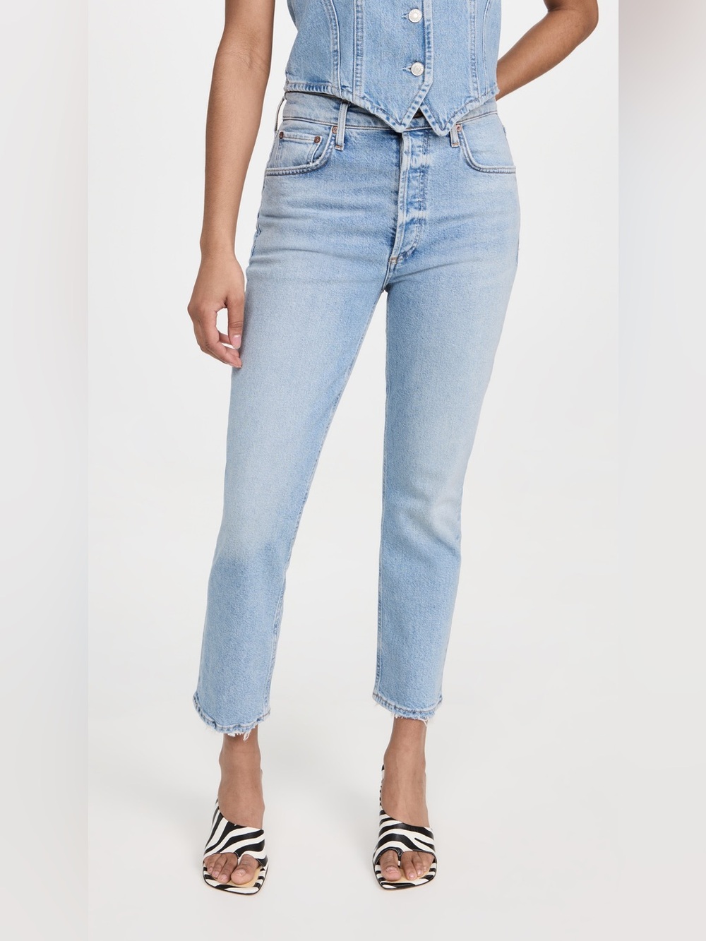 AGOLDE Riley High Rise Straight Crop Jeans | Size 28 💙